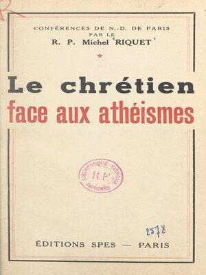 cover image of Le Chrétien face aux athéismes